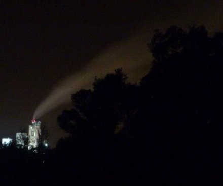 foto emissioni notturne Colacem 