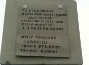 Cartello anonimo Ortelle